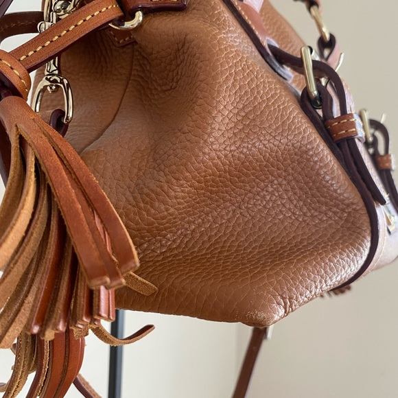 Dooney & Bourke Pebble Grain Tassel Leather Satchel - Picture 9 of 14